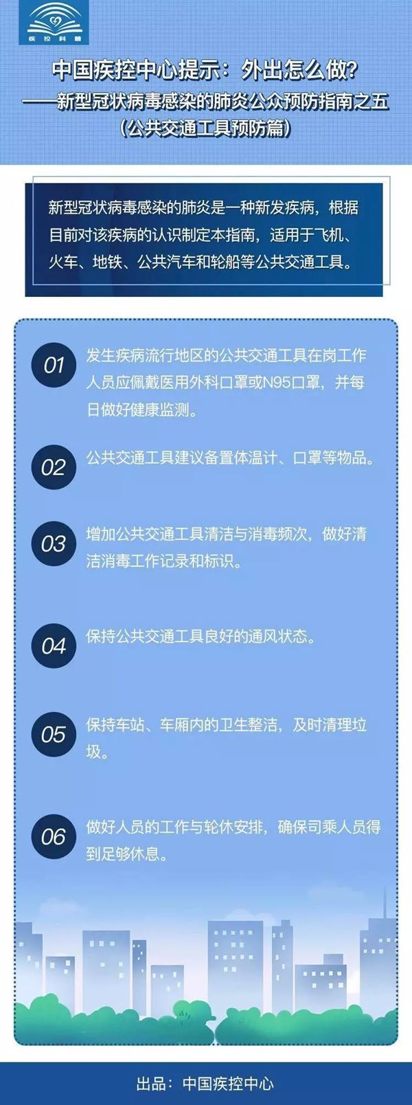 新冠肺炎（NCP）公共预防指南（公共交通工具预防篇）