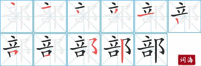 部的笔顺、笔画