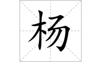 杨的笔顺笔画怎么写-汉字杨的拼音、