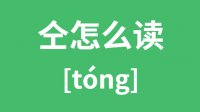 仝怎么读_汉字仝的拼音怎么读_仝字的意思是什么？