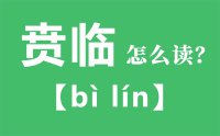 贲临怎么读_汉字贲临的拼音怎么读_贲临的意思是什么？