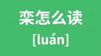 栾怎么读_汉字栾的拼音怎么读_栾字的意思是什么？