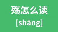 殇怎么读_汉字殇的拼音怎么读_殇字的意思是什么？