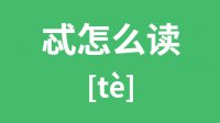 忒怎么读？汉字忒的拼音及意思是什么