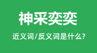 神采奕奕的近义词和反义词是什么_神采奕奕是什么意思?