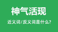 神气活现的近义词和反义词是什么_神气活现是什么意思?