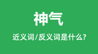 神气的近义词和反义词是什么_神气是什么意思？