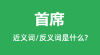 首席的近义词和反义词是什么_首席是什么意思?