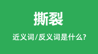 撕裂的近义词和反义词是什么_撕裂是什么意思？