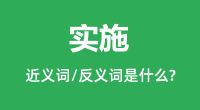 实施的近义词和反义词是什么_实施是什么意思?